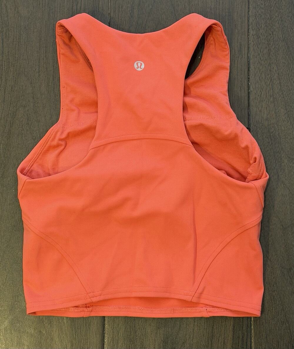 Lululemon Invigorate Train Cropped Tank Racerback Built-In Bra Size 2